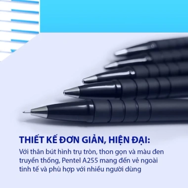 Bút chì bấm Pentel AX105 A255 ngòi 0.5mm Japan Chính Hãng - Giá chỉ 50.000đ 5