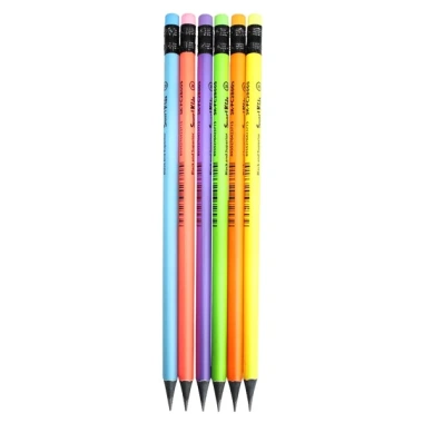 Bút chì Bitex 2B Neon PC07 12 cây - Đen siêu mịn, giảm còn 66.000₫, giá gốc 79.860₫ 5