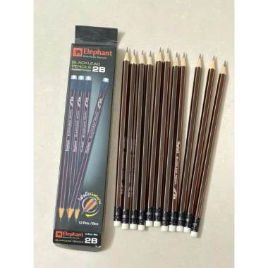 Bút chì gỗ 2B chuốt Elephant - Staedtler, Gstar, Thiên Long, chỉ 18.000₫