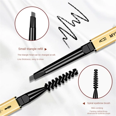 Bút chì kẻ mày MYONLY hai đầu không thấm nước – Tint vàng nhỏ, giá chỉ 37.664₫ 3