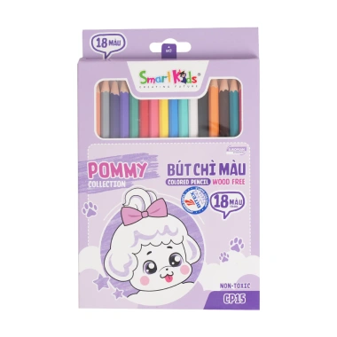 Bút chì màu Pommy CP14 CP15 CP16 SmartKids 12-18-24 màu cho bé - Giá 18.600₫ 6