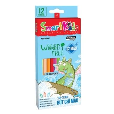 Bút chì màu Smartkids SK-CP04 woodfree 12 màu tươi sáng cho bé 6-12 tuổi - giá 18.600đ 9