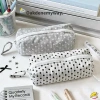 Bút chì OAKDENEMYWAY chấm bi – Túi đựng bút dung lượng lớn, mềm cảm ứng, phong cách INS Back To School