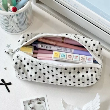 Bút chì OAKDENEMYWAY chấm bi – Túi đựng bút dung lượng lớn, mềm cảm ứng, phong cách INS Back To School 3 Bút chì OAKDENEMYWAY chấm bi – Túi đựng bút dung lượng lớn, mềm cảm ứng, phong cách INS Back To School 3