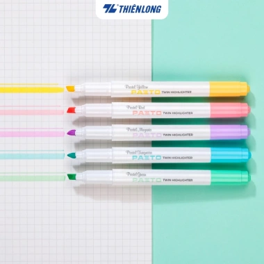 Bút dạ quang 2 đầu 5 màu Pastel Thiên Long Pazto HL-016 - Không để lại vết photocopy, không lem chữ, giá chỉ 20.000₫ 3
