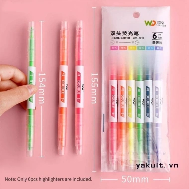 Bút dạ quang 6 màu pastel - Highlight Leng Keng, đánh dấu nhớ, văn phòng phẩm chất lượng, giá ưu đãi 24.960₫ 4