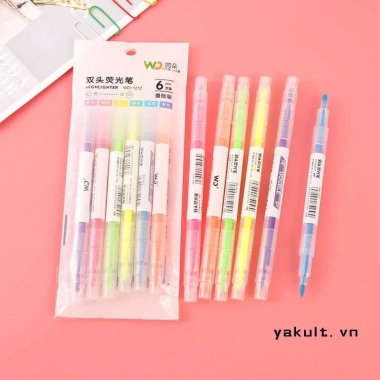 Bút dạ quang 6 màu pastel - Highlight Leng Keng, đánh dấu nhớ, văn phòng phẩm chất lượng, giá ưu đãi 24.960₫ 7