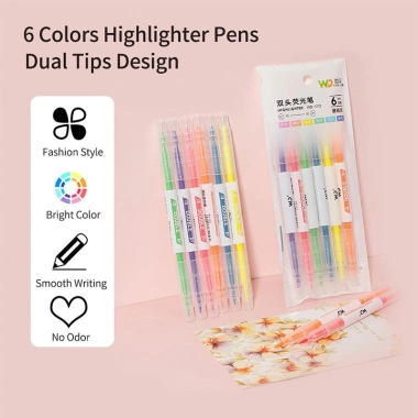 Bút dạ quang 6 màu pastel - Highlight Leng Keng, đánh dấu nhớ, văn phòng phẩm chất lượng, giá ưu đãi 24.960₫ 9