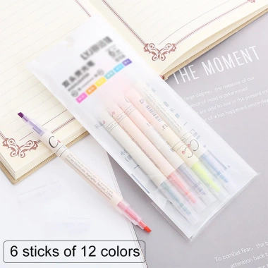 Bút dạ quang 6 màu pastel - Highlight Leng Keng, đánh dấu nhớ, văn phòng phẩm chất lượng, giá ưu đãi 24.960₫ 10