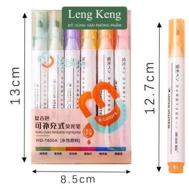 Bút dạ quang 6 màu pastel - Highlight văn phòng, đánh dấu nhớ dòng, chỉ 31.900đ 8