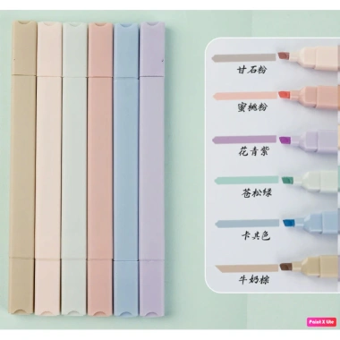 Bút dạ quang 6 màu pastel - Highlight văn phòng, đánh dấu nhớ dòng, chỉ 31.900đ 9