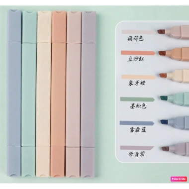Bút dạ quang 6 màu pastel - Highlight văn phòng, đánh dấu nhớ dòng, chỉ 31.900đ 10