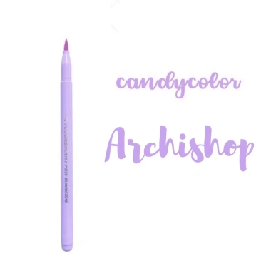 Bút dạ quang brush 2 ngòi viết calligraphy 6 màu Candy Giá ưu đãi 11.900₫ 10