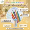 Bút dạ quang HAKI 6 màu B12 ngòi brush viết calligraphy dễ thương - Giá 6.044 VND