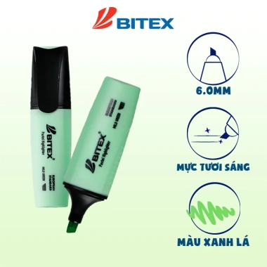 Bút Dạ Quang Highlight Bitex HL05 Ngòi Dẹt Màu Pastel Nhanh Khô - Giá 7.999₫ Giảm Đến 20% 8