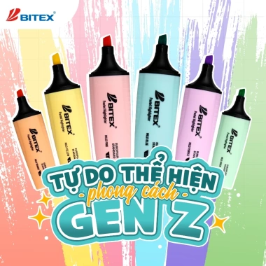 Bút dạ quang highlight Bitex HL05 Pastel nhiều màu - Giá 9.900 VND, giảm 20% 4 Bút dạ quang highlight Bitex HL05 Pastel nhiều màu - Giá 9.900 VND, giảm 20% 4