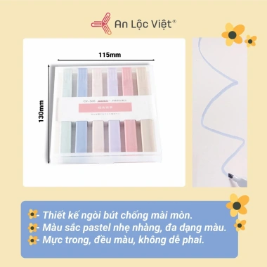 Bút dạ quang Highlight CY-505 CY-508 6 cây - Pastel xinh, tặng sticker, chỉ 33.700₫ 3