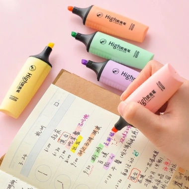 Bút Dạ Quang Highlight Đánh Dấu Màu Pastel - Giá chỉ 12.000đ, giảm từ 15.240đ, màu sắc nhẹ nhàng, bút mực lâu trôi