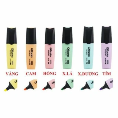 Bút Dạ Quang Highlight Đánh Dấu Màu Pastel - Giá chỉ 12.000đ, giảm từ 15.240đ, màu sắc nhẹ nhàng, bút mực lâu trôi