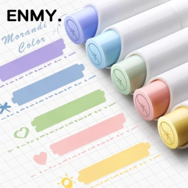 Bút Dạ Quang Highlight Pastel Enmy 2 Đầu Tiện Dụng – Giá Ưu Đãi 58k