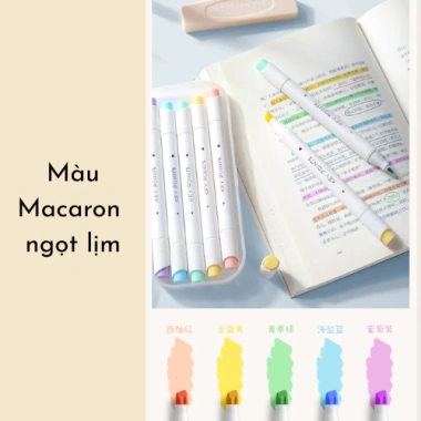 Bút Dạ Quang Highlight Pastel Enmy 2 Đầu Tiện Dụng – Giá Ưu Đãi 58k