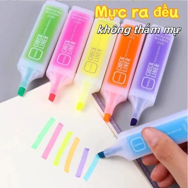 Bút dạ quang nhiều màu khô nhanh macaron doodle dùng cho sổ tay - Giá 7.510 VND 4