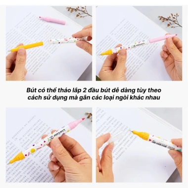 Bút đánh dấu 2 đầu cute pastel huỳnh quang Hàn Quốc – Nhiều màu, sổ tay, 3.750₫