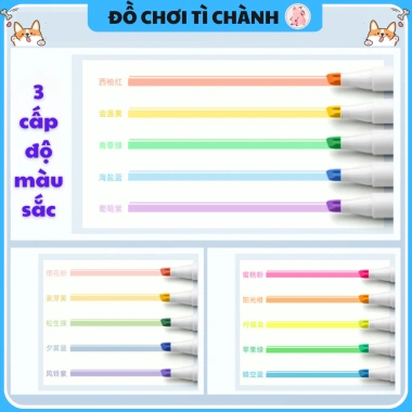 Bút Đánh Dấu 2 Đầu Hopkids Highlight Pastel Light - Trang Trí Bullet Journal, Giá 35.000 VND (Giảm từ 44.100 VND) 3
