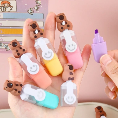 Bút đánh dấu highlight bộ 6 cây dễ thương, túi 6 màu - Giá ưu đãi 40.000 VND