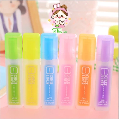 Bút đánh dấu highlight dạ quang 6 màu BD01 - Giá chỉ 8.999 VNĐ, màu sắc rực rỡ 3