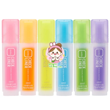 Bút đánh dấu highlight dạ quang 6 màu BD01 - Giá chỉ 8.999 VNĐ, màu sắc rực rỡ 4