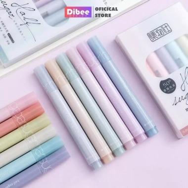 Bút đánh dấu highlight DiBee 12 màu dạ quang cho học sinh, văn phòng, giá 30,999