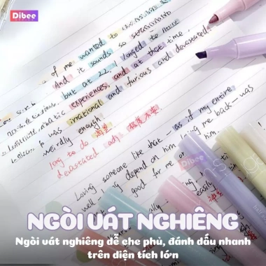 Bút đánh dấu highlight DiBee 12 màu dạ quang cho học sinh, văn phòng, giá 30,999 4