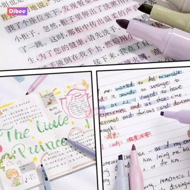 Bút đánh dấu highlight DiBee 12 màu dạ quang cho học sinh, văn phòng, giá 30,999 7