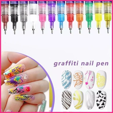 Bút Đánh Dấu Móng Tay 12 Miếng Nhanh Sương Mù - Lót Sơn, Trẻ Em & Người Mới 2
