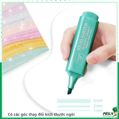 Bút đánh dấu mực lấp lánh pastel HI18 khổ lớn Nhũ ánh kim giá chỉ 18.400₫ 8