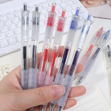 Bút Gel 0.5mm Đầu bi Khô Nhanh Đen/Xanh/Đỏ Chống Bụi - Văn phòng phẩm Giá 30,470₫