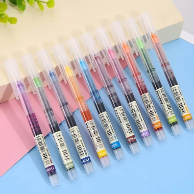 Bút gel 0.5mm Đen Xanh Đỏ 5/10/20 chiếc - Ngòi mực đều, nét chữ đẹp, giá chỉ 11.000 VND