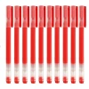 Bút Gel 0.5mm Dung Tích Cao 1/10Pc Đen/Xanh/Đỏ Refillless Học Sinh Văn Phòng 10