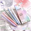 Bút Gel 0.5mm Mực Đen Pastel Gradient Luyện Đề Thi Khô Nhanh Set 5 Cây 20.000₫