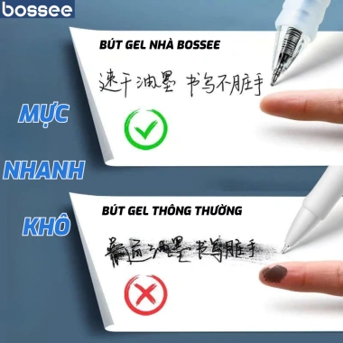 Bút Gel 0.5mm Set 5/10 Viết Nhanh Khô Mượt Mà - 3 Màu Đen Xanh Đỏ, Giá 10.000đ 5