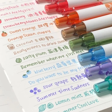Bút Gel 0.5mm St Nib Nhanh Khô Đa Năng Nhiều Màu - Trái Cây Thơm Giá 79.200₫