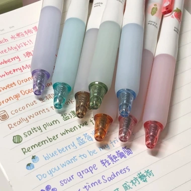 Bút Gel 0.5mm St Nib Nhanh Khô Đa Năng Nhiều Màu - Trái Cây Thơm Giá 79.200₫ 5