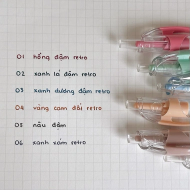 Bút gel 6 màu retro ngòi 0.5mm - viết tiêu đề paraphrase BM4, giá chỉ 9.800đ 5