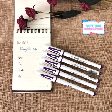 Bút Gel AIHAO 48 cây cốc mực nước chữ A: Viết êm, trơn, không tắc, chính hãng 124k