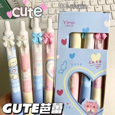 Bút gel ba lê đẹp Nữ sinh 0,5mm Đen Scrunchy khô nhanh - Giá chỉ 14.000₫ 5