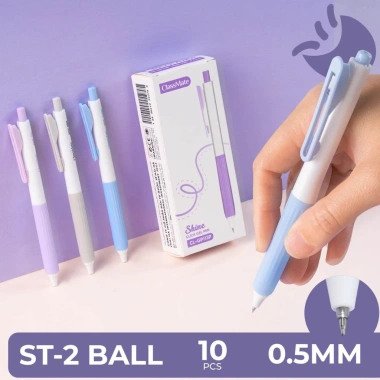 Bút Gel Bấm 0.5mm CLASSMATE GP113/GP114 mực xanh đen tím - Giá 9.000 VNĐ
