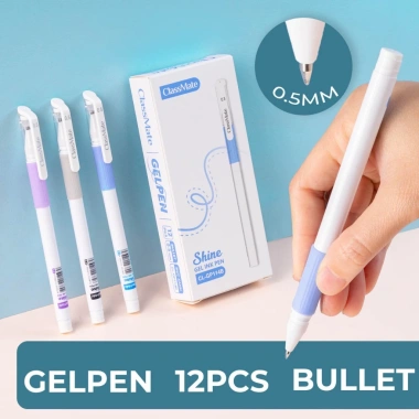 Bút Gel Bấm 0.5mm CLASSMATE GP113/GP114 mực xanh đen tím - Giá 9.000 VNĐ