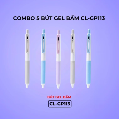 Bút Gel Bấm 0.5mm CLASSMATE GP113/GP114 mực xanh đen tím - Giá 9.000 VNĐ 10 Bút Gel Bấm 0.5mm CLASSMATE GP113/GP114 mực xanh đen tím - Giá 9.000 VNĐ 10