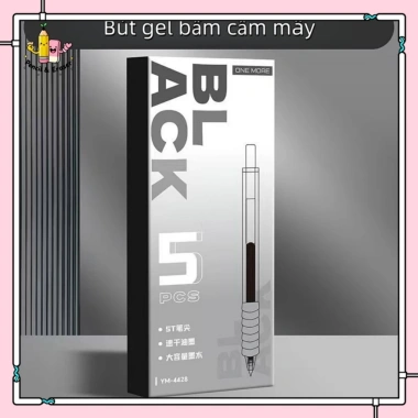Bút Gel Bấm Cầm Mây Êm Ái Hộp 5 Cây Ngòi 0.5mm Mực Đen/Xanh Khô Nhanh Viết Mượt Không Lem Giá 20.000 VND 8